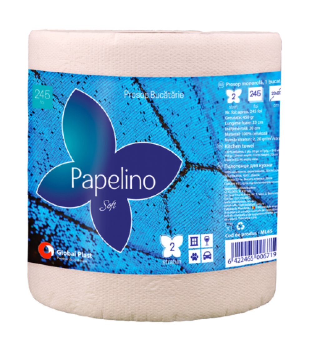 Prosop hartie 2 straturi, Papelino Soft, bax 2/1 bucata